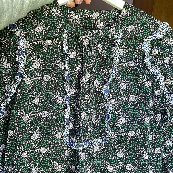 J.Crew (Liberty of London) Ruffled Sleeve Blouse. Size XS. 100% Cotton. - Picture 4 of 5